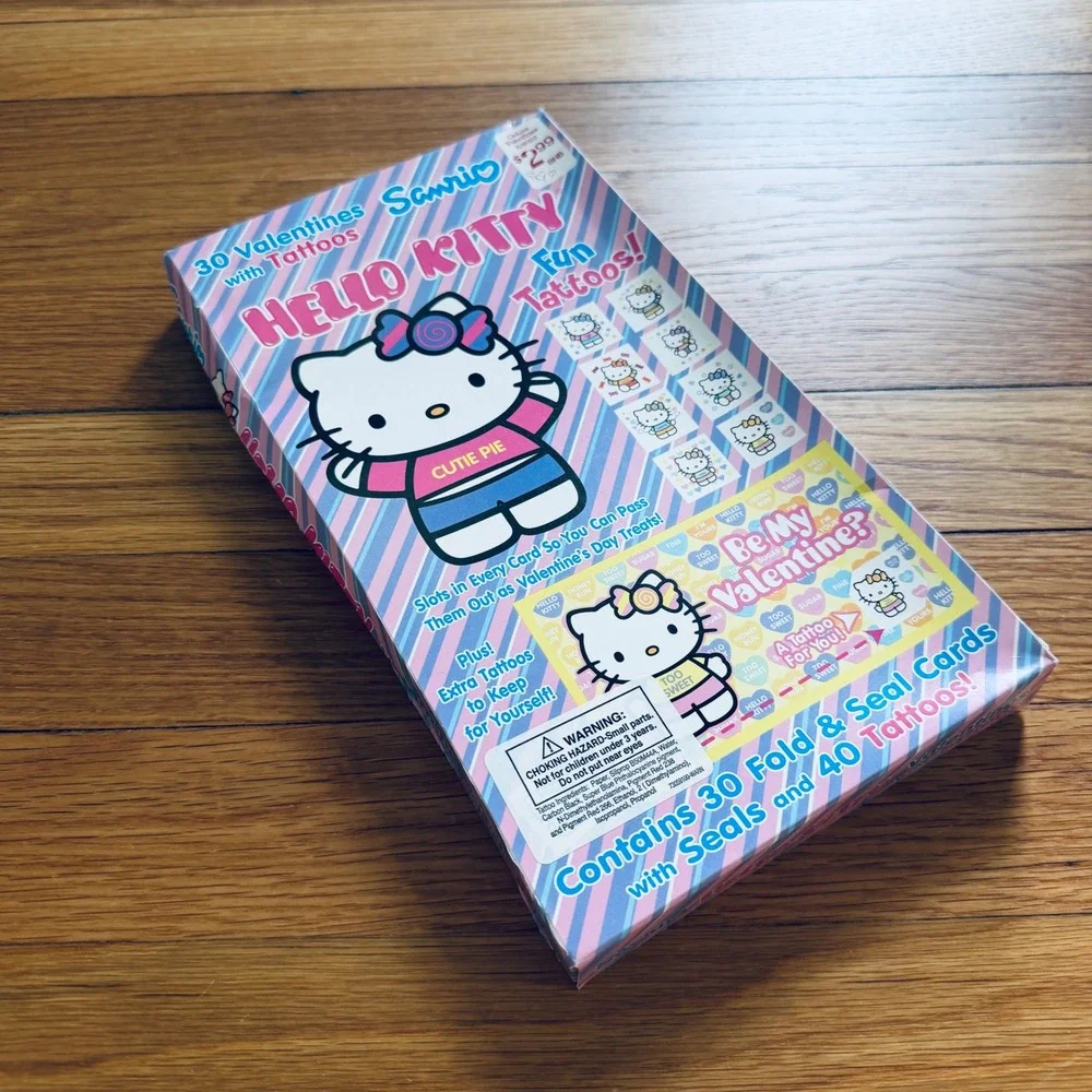 Hello Kitty Sanrio Vintage 2004 Valentines Cards Tattoos 2pk. 30ct. Boxes Sealed